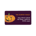 Smiley jolly pumpkin custom Halloween address label