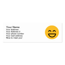 Smiley laugh lol business card templates