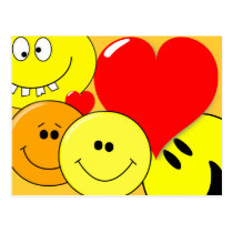 Smiley Love for Customization on Postcard postcards