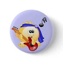 Smiley Music Guitar Player buttons by Kadoodles Smiley Music Guitar Player buttons