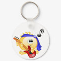 Smiley Music Guitar Player keychains
