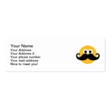 Smiley Mustache face Business Card Template