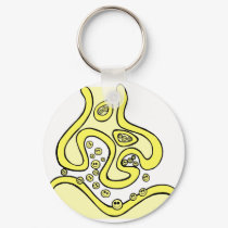 Smiley Neurotransmitters Keychain