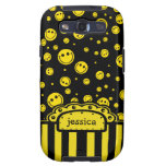 Smiley PolkaDot Name Template Samsung Galaxy S3 Cover