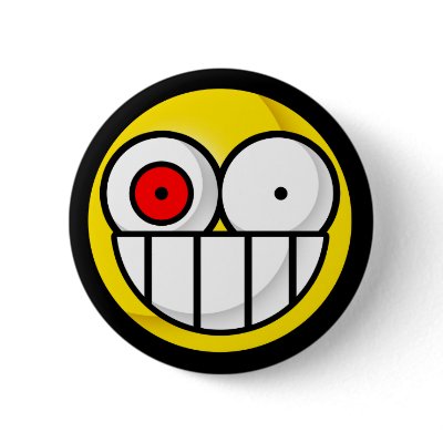 Smiley Psychotic Button by Narugi