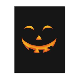 Smiley pumpkin postcard