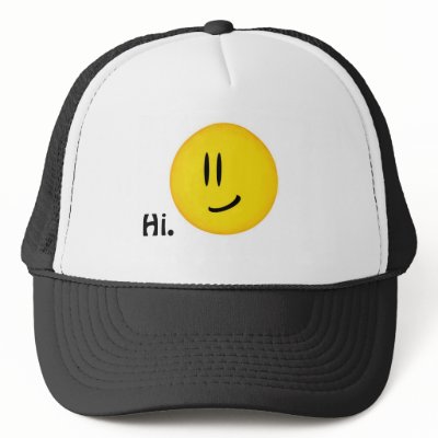 "Smiley says Hi." Hat by mbarbierismith