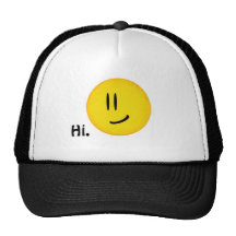 "Smiley says Hi." Hat