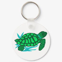 Smiley sea turtle key chain keychains by marcya7 Smiley sea turtle key chain keychains