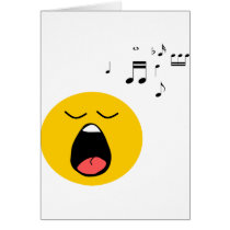 Smiley singer greeting card
