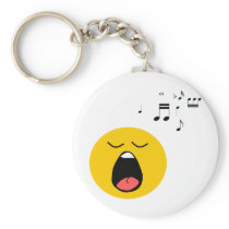 Smiley singer keychain