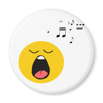 Smiley singer magnet
