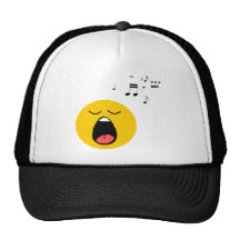 Smiley singer mesh hat