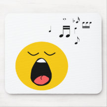 Smiley singer mousepad