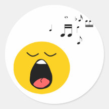 Smiley singer sticker