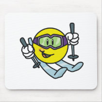 Smiley Skiing mousepads by sport_shop Smiley Skiing mousepads