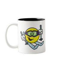 Smiley Skiing Coffee Mug