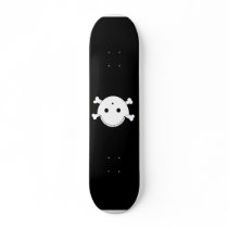 Smiley Skull Gunshot Wound 2 Skate Board