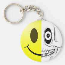 Smiley Skull Keychain