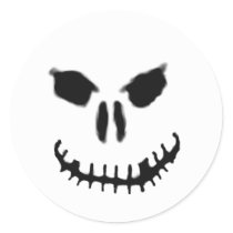 Smiley Skull Sticker