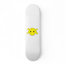 Smiley Skull Yellow Deck Skateboards