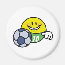 Smiley Soccer Fridge Magnets