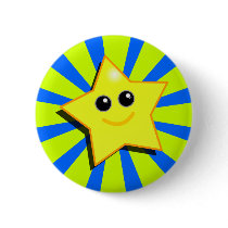SMILEY STAR Button by kooky SMILEY STAR Button