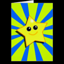 SMILEY STAR Greeting Card cards