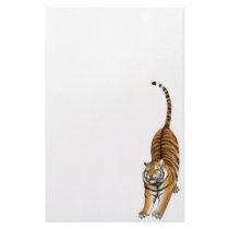 Smiley Stretching Bengal Tiger Stationery