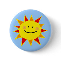 Smiley sun pin
