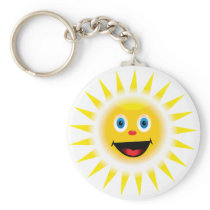 Smiley Sun Key Chains
