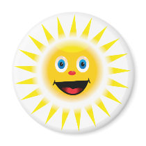 Smiley Sun Fridge Magnets