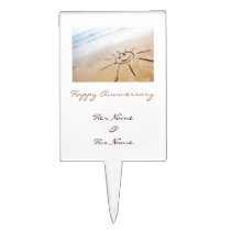 Smiley Sun On The Beach Cake Picks