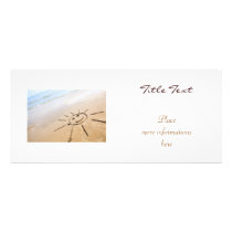 Smiley Sun On The Beach Custom Rack Cards