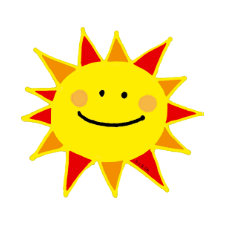 Cute Smiley sun stickers