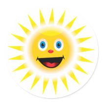 Smiley Sun stickers by alternateworlds Smiley Sun stickers