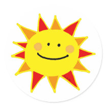 Smiley sun stickers by jsoh Smiley sun stickers