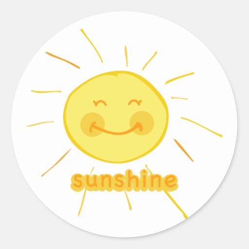 Smiley Sunshine Round Stickers Zazzle 