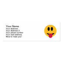 Smiley tongue business card templates