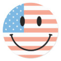 Smiley USA Face stickers by americarocks Smiley USA Face stickers