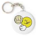 Smiley Volleyball Keychains
