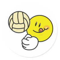 Smiley Volleyball stickers