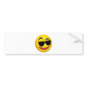 smiley wearing dark sun glasses bumper stickers by SmileyFaceStore smiley wearing dark sun glasses bumper stickers