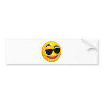 smiley wearing dark sun glasses bumper stickers by SmileyFaceStore smiley wearing dark sun glasses bumper stickers