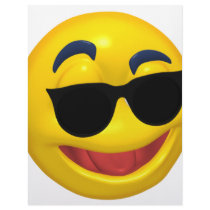 smiley wearing dark sun glasses letterhead