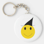 Smiley witch. Halloween t-shirts, cards and gifts. Key Chains