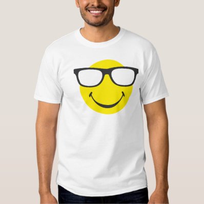 Smiley with cool eyeglasses t shirt