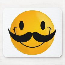 Smiley with Mustache Mousepad