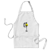 Smiley yellow head caught in a vice aprons by SmileyFaceStore Smiley yellow head caught in a vice aprons