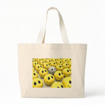 smiley-yellow-march tote bag